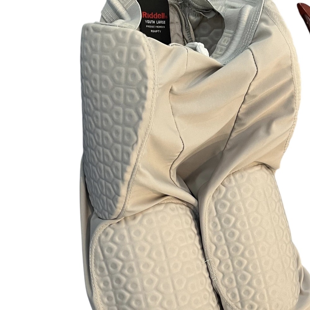 Riddell Youth Large Power Compression Padded Football Shorts Gray Gridiron Pants